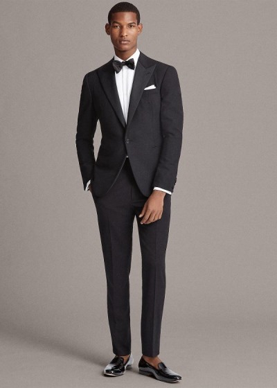 Smoking Ralph Lauren Hombre Negros - Gregory Wool Peak-Lapel - CYUVE1862